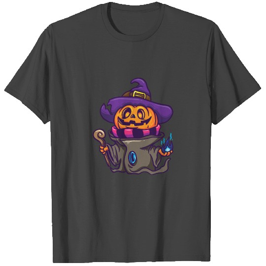 Halloween Little Pumpkin Wizard T Shirts