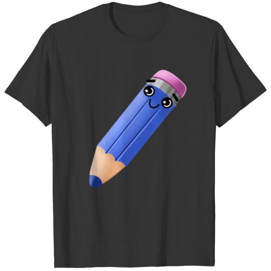 Hand drawn Pencil in Blue T-shirt