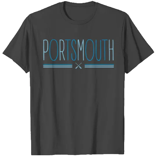 Portsmouth New Hampshire Nh Oars Blue Lettering T Shirts