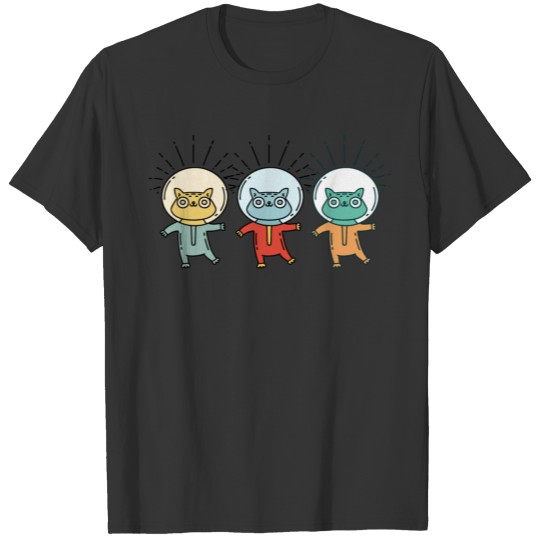 Cat Friends Astronaut T-shirt