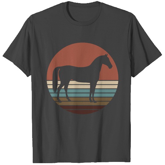 Horse Retro Rider Equestrian Pony Riding Horses T Shirts