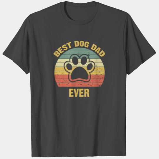 Vintage Dog Dad T Shirts Cool Father's Day Funny Retr