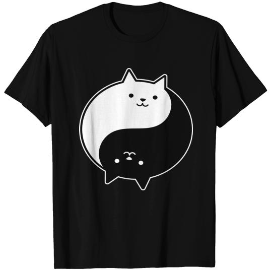 Ying Yang Cat T Shirts