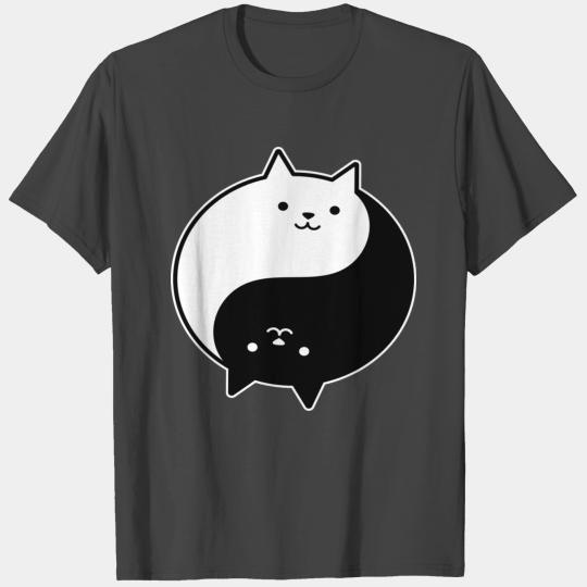 Ying Yang Cat T Shirts