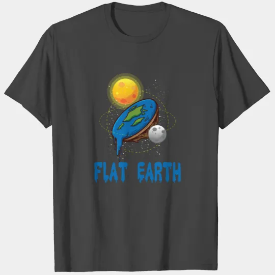 Flat earth disc earth overflows for a Conspiracy T Shirts