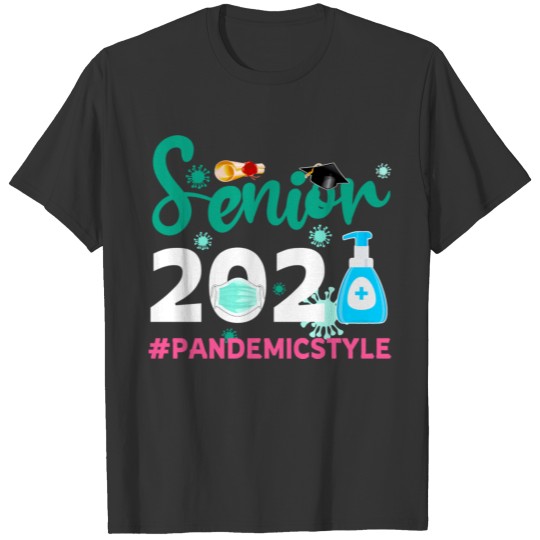 Senior 2021 Pandemic Style, Funny Graduation Gift T-shirt