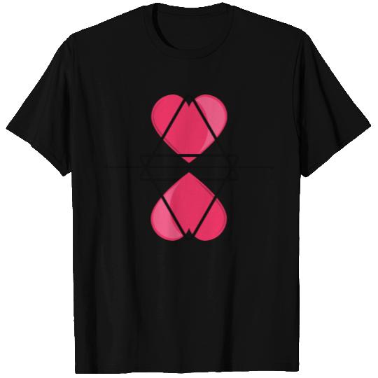 Reflective hearts T Shirts