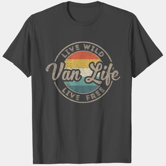 Van Life Vintage Retro Bus Vanin Road Trip T Shirts