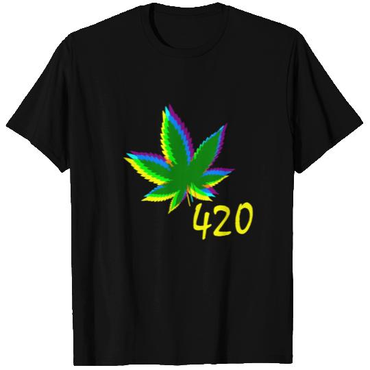 smoke weed 420 marijuana hemp leaf 04/20 weed T Shirts