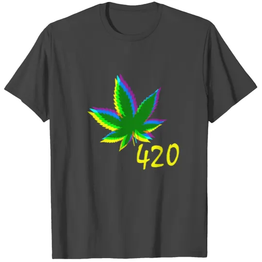 smoke weed 420 marijuana hemp leaf 04/20 weed T Shirts