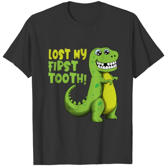 Lost My First Tooth Dino Tooth Gap Kids Funny T Shirts