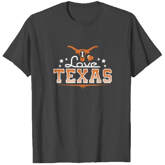 I Love Texas Football T Shirts