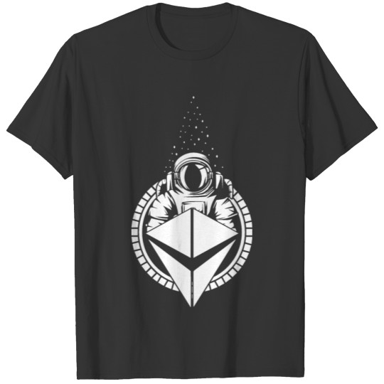 Bitcoin game to the moon rocket hodl fun gift idea T-shirt