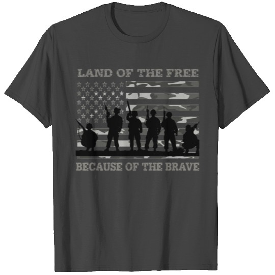 Land Of The Free Because Of The Brave Urban Camo T T Shirts