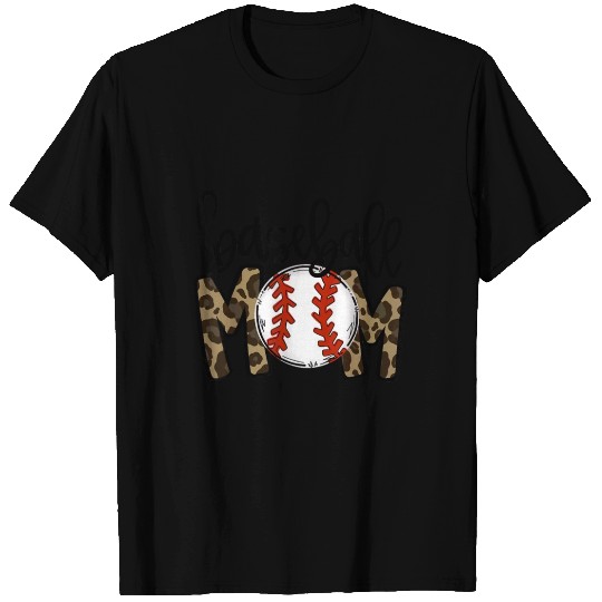 Baseball Mom Leopard T Shirts