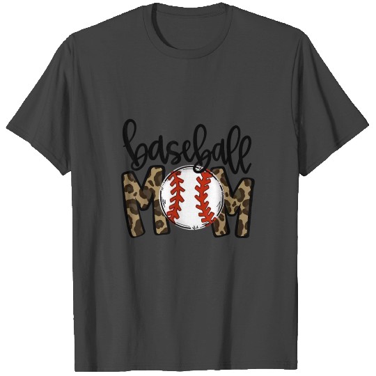 Baseball Mom Leopard T Shirts