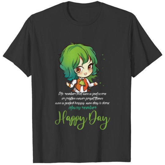 Chibi Anime Motivation Saying T-shirt