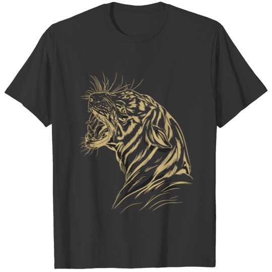 Tiger Head Malaysia Tiger Hand Painted T-shirt