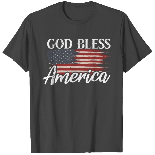 God Bless America 4Th Of July Patriotic Usa T Shirts