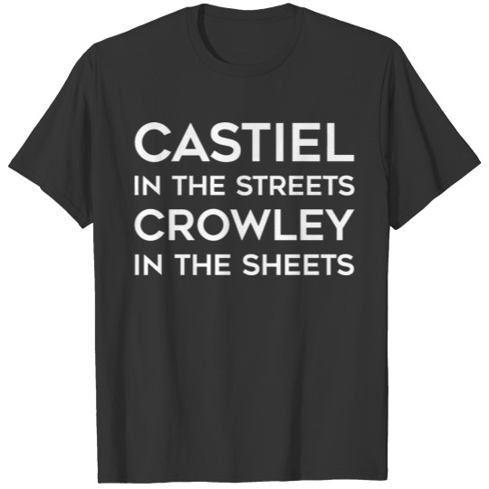 Castiel in the streets Crowley sheets T Shirts