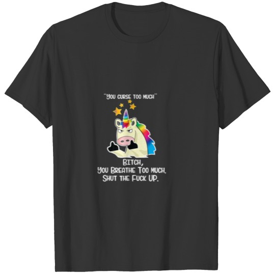 Angry Cussing Unicorn Funny Classic T-Shirt T-shirt
