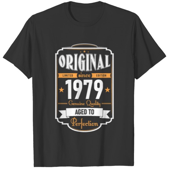 Retro Vintage Original Birthday Design Year 1979 T-shirt