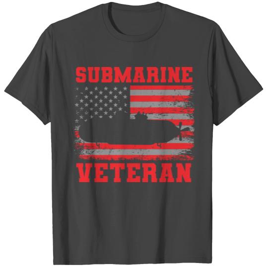 Submarine Veteran American Flag U-Boat T Shirts