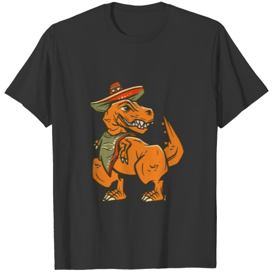 Cinco De Mayo mexican Dinosaur Tyrannosaurus Rex T Shirts