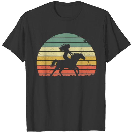 Girl Horse Riding Vintage Cowgirl Texas Ranch T Shirts