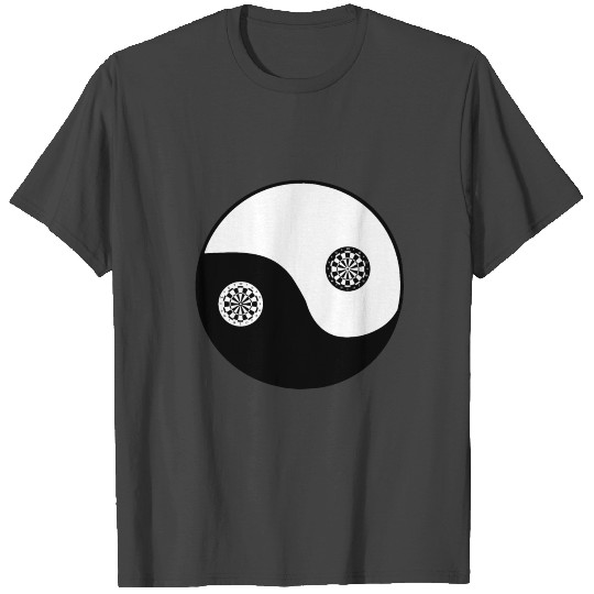 Dart Ying Yang Dartscheibe Dartspieler Darten 180 T Shirts