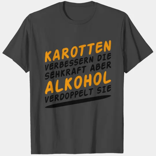 Carrot eyesight alcohol beer party gift T Shirts