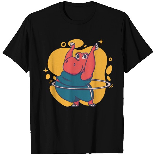 hippo with fitness ring T Shirts