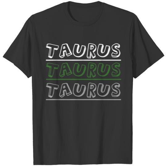 Taurus Zodiac sign Text T Shirts