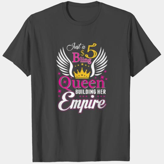 5 Bling Queen for women Ladies Paparazzi T Shirts
