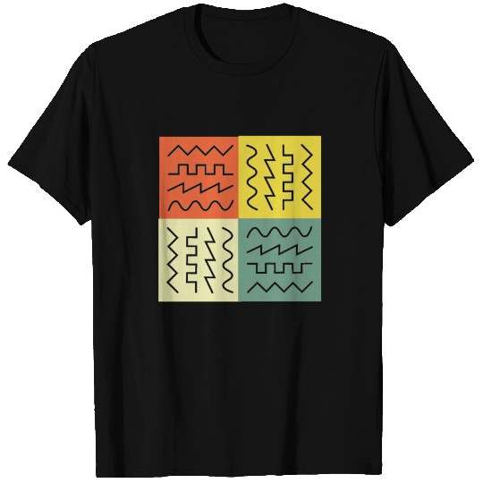 Retro Synthesizer Waveform - Vintage Electronic Mu T Shirts