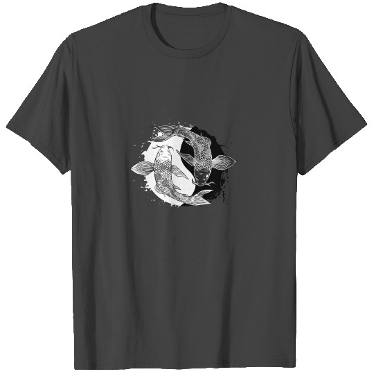 Koi Fish Yin Yang Symbol Harmony Taoism China Gift T Shirts