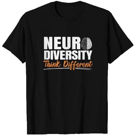 Neurodiversity Think Different Rainbow Brain ASD T Shirts