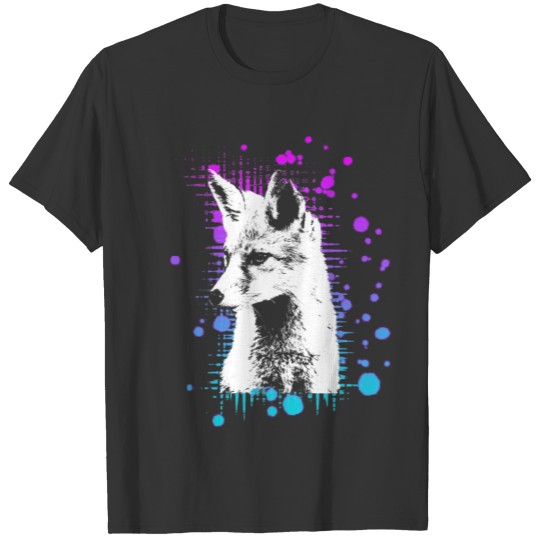 Animal welfare colorful fox gift idea colorful gif T-shirt