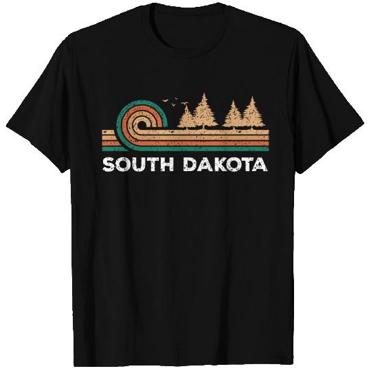 South Dakota Vintage Pine Outdoors Souvenir T Shirts