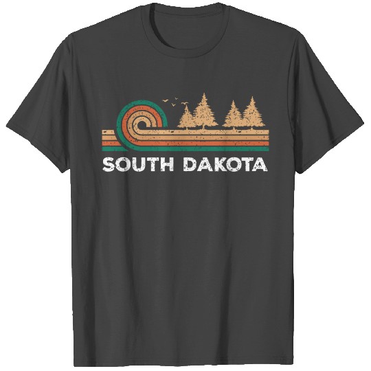 South Dakota Vintage Pine Outdoors Souvenir T Shirts