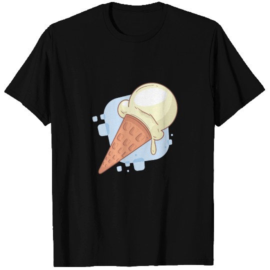 Vanilla ice cream in waffle T Shirts