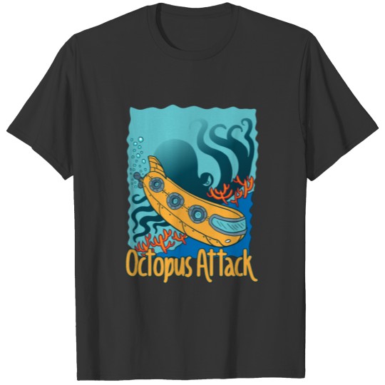 Octopus Attack Kraken sea monster squid T-shirt