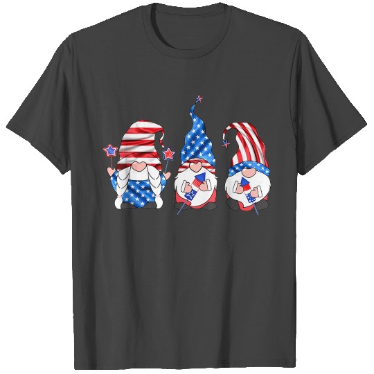 4th Of July American Flag Gnomes Independence Day T Shirts