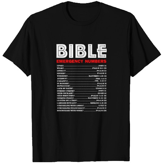 Emergency Bible Numbers T Shirts
