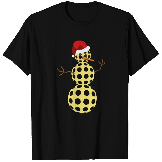 Pickleball Christmas T Shirts Funny Pickleball Snow