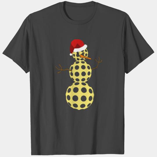 Pickleball Christmas T Shirts Funny Pickleball Snow