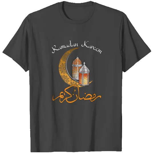 Ramadan Kareem Fast Muslim Faith Calligraphy T Shirts