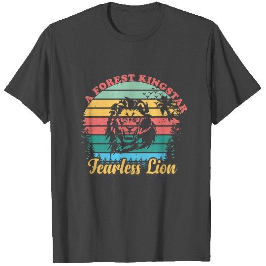 A Fearless Lion Forest Kingstar T Shirts