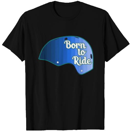 Skateboard Helmet - Born to ride - solid gradient T Shirts