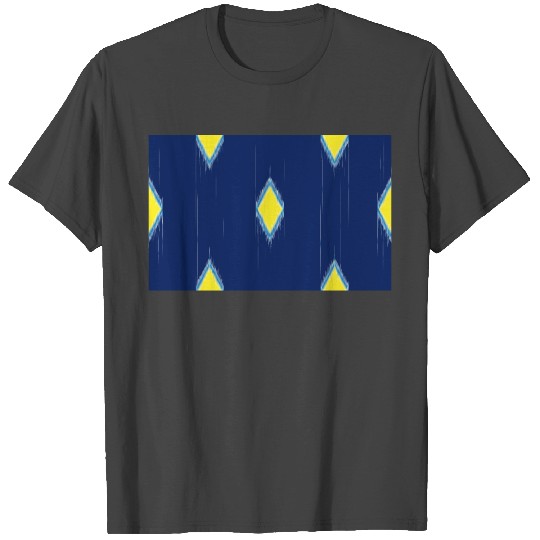Ikat yellow and blue pattern T Shirts